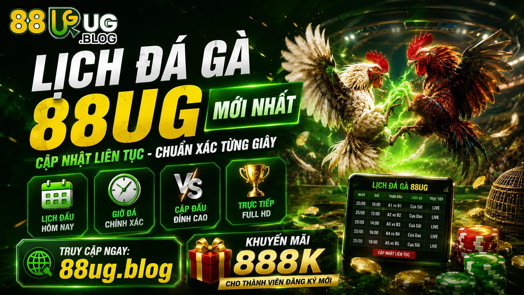 88UG - 88UG.BLOG - Trang giải trí uy tín hàng đầu. Trải nghiệm đá gà trực tiếp Thomo đỉnh cao, sảnh casino live đẳng cấp và thể thao mượt mà. Đăng ký ngay để nhận ưu đãi 888k